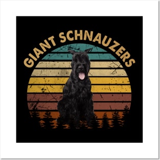 Giant Schnauzer Sophistication Tee Triumph for Canine Admirers Posters and Art